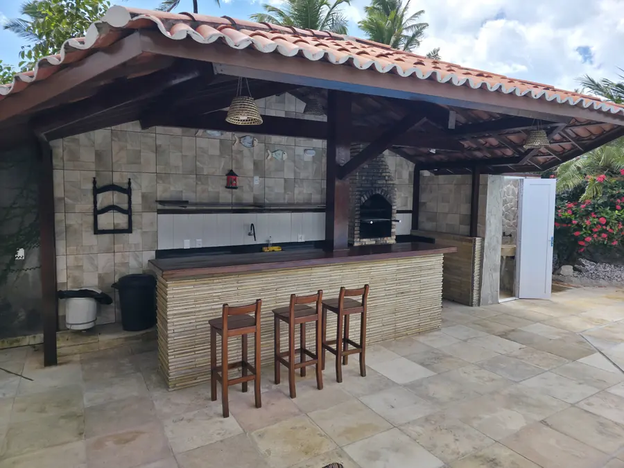 Área gourmet com banquetas